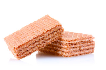 waffles isolated on white