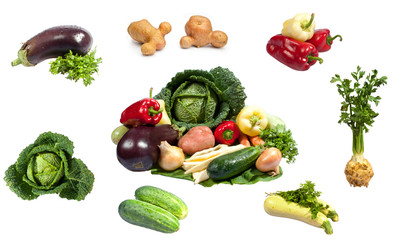 Fresh vegetables collection