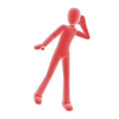 red person eavesdrop