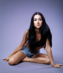 Fototapeta premium Beauty brunette woman portrait