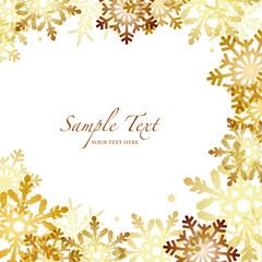 Obraz premium winter background with gold crystal