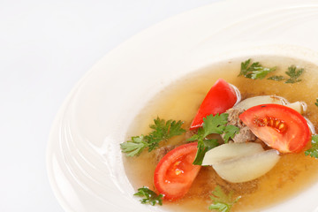 vegetable soup with beef