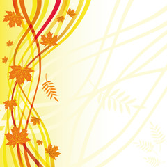 Fototapeta na wymiar Yellow autumn floral background