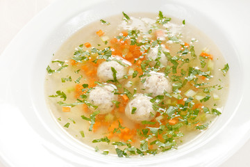 soup with meatballs