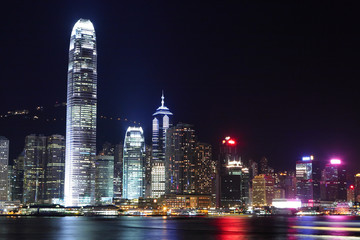 Hong Kong skyline at night