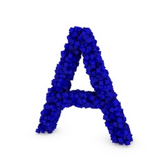 letter A make of cubes