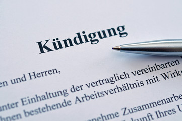 K&uuml;ndigung