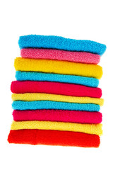 Colorful stacked towels