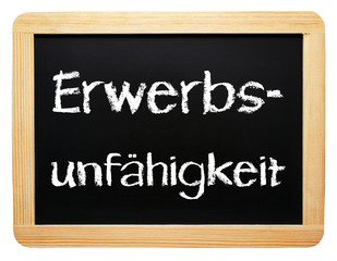 Obraz premium Erwerbsunfähigkeit und Berufsunfähigkeit