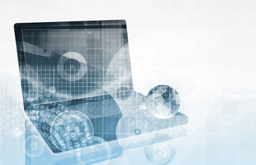 Tech Futuristic Business Chart