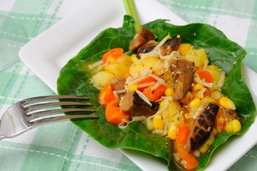 Specially prepared potato appetizer