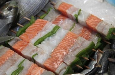 Brochettes de poissons
