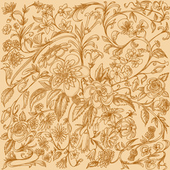 Vintage floral background