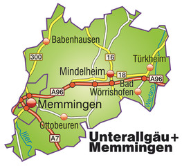Landkreise Unterallgäu + Memmingen Variante1