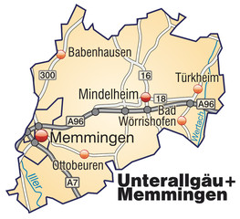 Landkreise Unterallgäu + Memmingen Variante3
