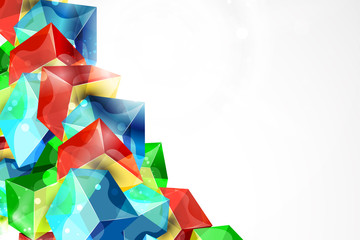 Vector abstract glass cube background