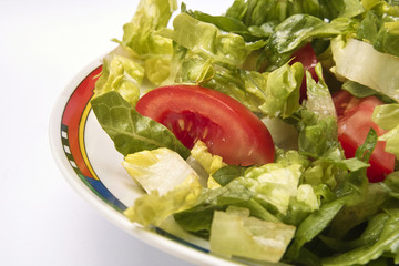 Frischer Salat auf dem Teller
