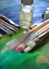 Obraz premium Pinsel für Ölmalerei