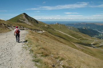 Fototapeta na wymiar Zobacz Trail of Puy de Sancy Puy Ferrand