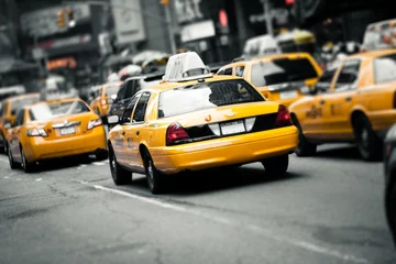 Crédence de cuisine en plexiglas TAXI de new york les taxis new-yorkais
