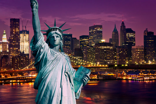 Fototapeta New York Manhattan statue de la Liberté