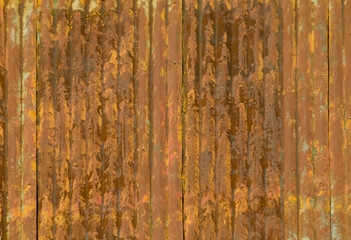 Rusty corrugated metal roof