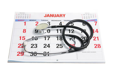 Calendar and Stethoscope