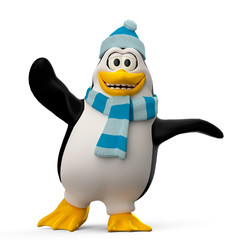 Obraz premium penguin happy waving