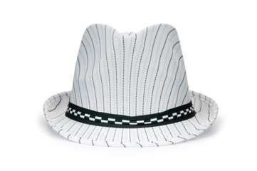 White lined hat isolated