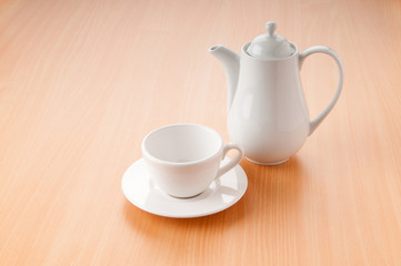 Tea on the wooden table