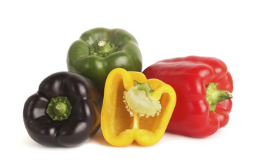 Bell peppers isolated in white background