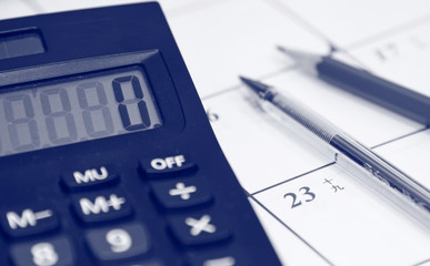 Financial calculation on the table