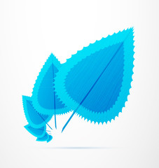 Abstract blue leaves background