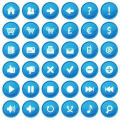 Icônes bleues