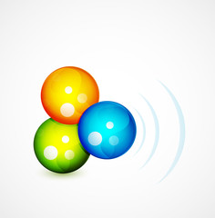 Vector abstract glass shapes