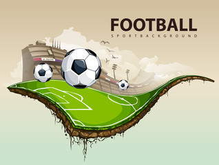 Vector illustration of surreal soccer field © Vecster