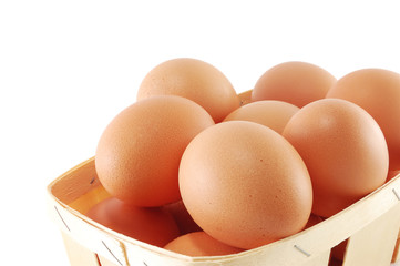 eggs in a basket close