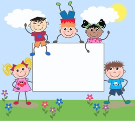 mixed ethnic boys and girls