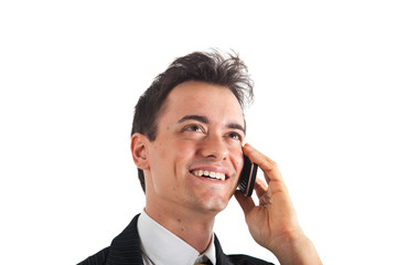 Businessman talking at the phone