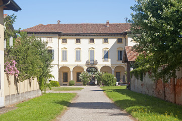 Fototapeta na wymiar Gaggiano (Milan), historic villa