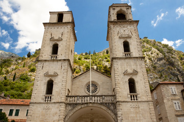 Fototapeta na wymiar Cathedral of St Tryphon - Kotor, Montenegro.