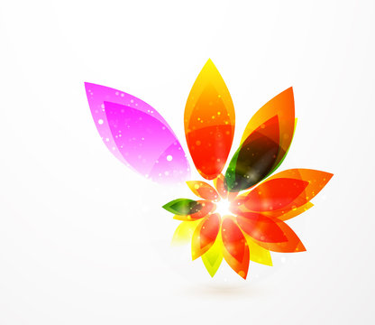 Vector abstract flower background