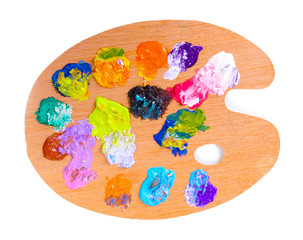 Fototapeta premium palette of colors isolated on white