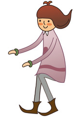 Side view of girl playing