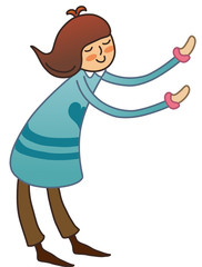 Side view of girl standing