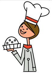 Close-up of boy holding cake