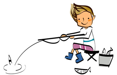 Close-up of boy fishing