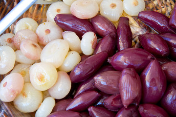 cipolle bianche e rosse