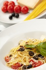 Spaghetti with vegetables