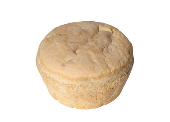 Loaf of bread on a white background
